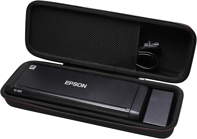 LTGEM Hard Case for Epson Workforce ES-200 / ES-300W / ES-300WR Portable Document Scanner - Travel Protective Carrying Storage Bag