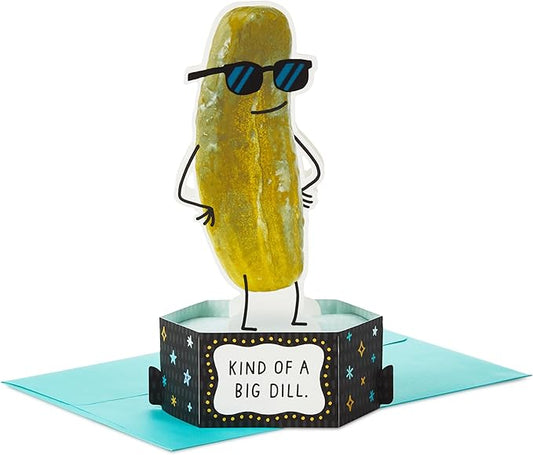 Hallmark Paper Wonder Shoebox Funny Pop Up Card (Big Dill) for Birthdays, Graduation, Congratulations