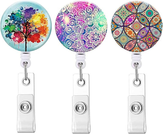 Badge Reels,Nurse Badge Holder,Retractable Badge Reel with Clip ID Card Holders for Office Worker Doctor Nurse