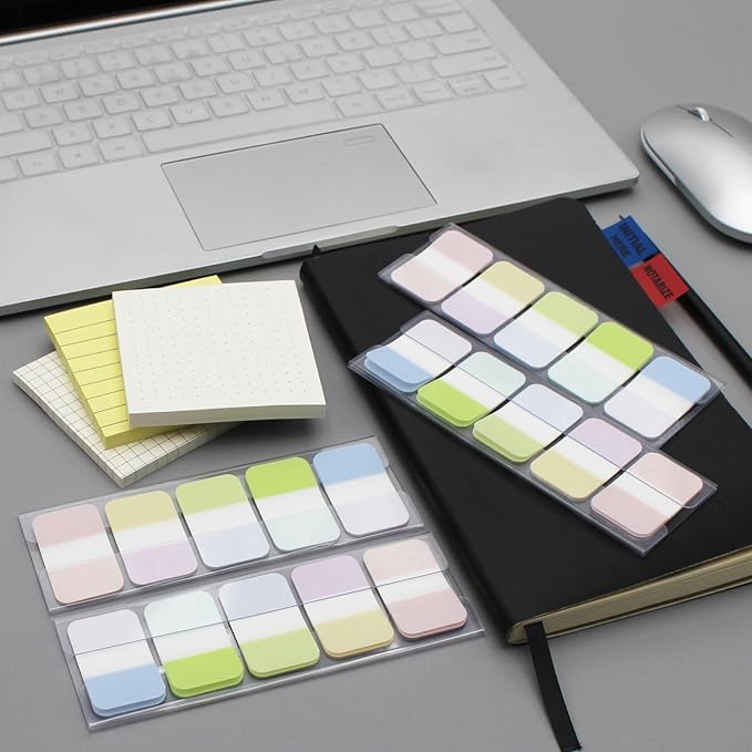 Tabs Flags Solid Assorted Colors, 0.98 x 1.71 Inch Alternating Sticky Tabs, Easy to Post, 4 On-The-Go Dispensers/Pack, 400 Pages Total