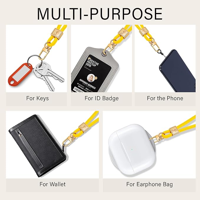 Fishent Keychain Wristlet lanyard, Cute Key Chain Holder, Upgraded Woven Wrist Lanyard for Keys, Wristlet Strap Keychain for Women Men Car Keys ID Badges Card Wallet Phone (Pineapple)