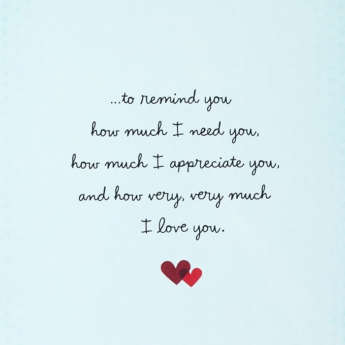 Hallmark Love Card (Heart in Envelope) for Mother's Day, Anniversary, Romantic Birthday, Everyday Love, Sweetest Day