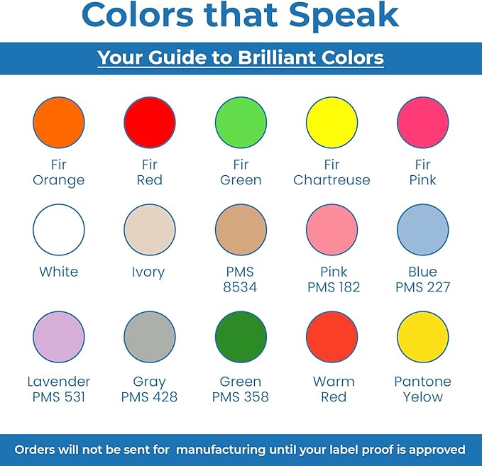 Perco Custom Labels for Perco 2 Line Adhesives Labels - Choose Color, Font and Imprint - Case of 30 Sleeves