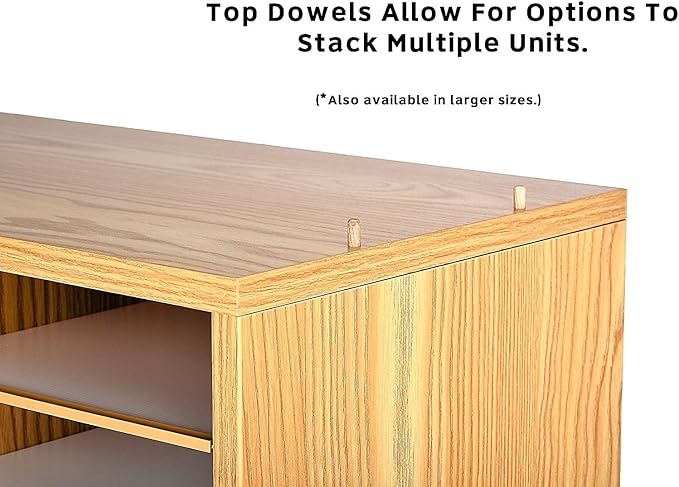 AdirOffice Wooden Adjustable organizerserature Organizer, 12 Compartment Office Mailbox, or Classroom Literature Organizer, Medium Oak