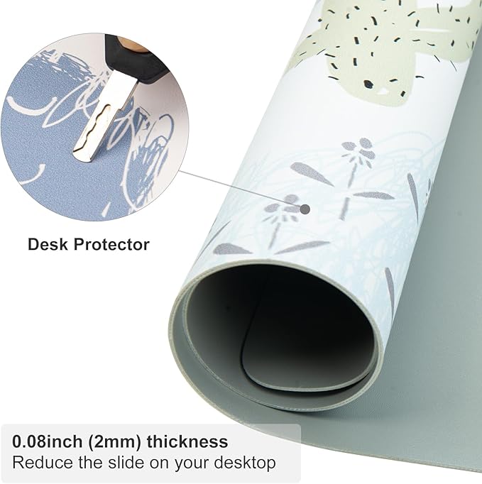 Colorful Star Large Mouse Pad, Waterproof PU Leather Desk Mat for Women Girls, Cute Desk Accessories Minimalist Home Office Decor, Large Deak Pad Kids Desk Organizer Non-Slip Writing Mat 31.5" x 15.7"