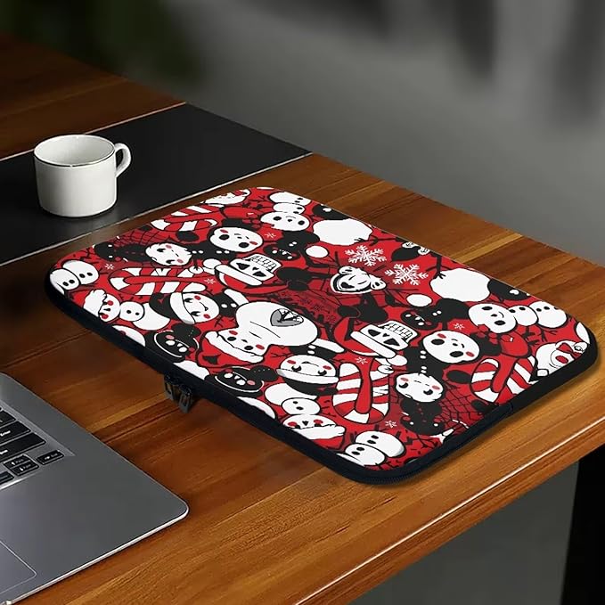 Christmas Snowman Printed Computer Bags for Laptops, Water Resistant 17 Inch Laptop Bag Laptop Briefcase Travel Case for Women Men Teens, Compatible with Most Laptops