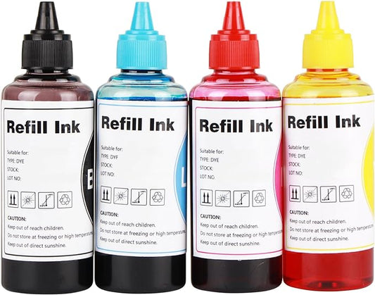 Regular Refill Ink for T252 T252XL120-BCS, T252XL220, T252XL320, T252XL420 Workforce WF-7710 WF-7720 WF-7210 WF-3630 WF-7620 WF-7610 WF-3640 WF-3620 for Refillable Cartridges or CISS