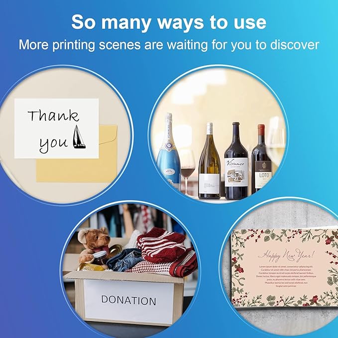 Shipping Address Label Stickers Paper for Laser and Inkjet Printer (1000 sheets, 8.5" x 11" (Full Sheet))