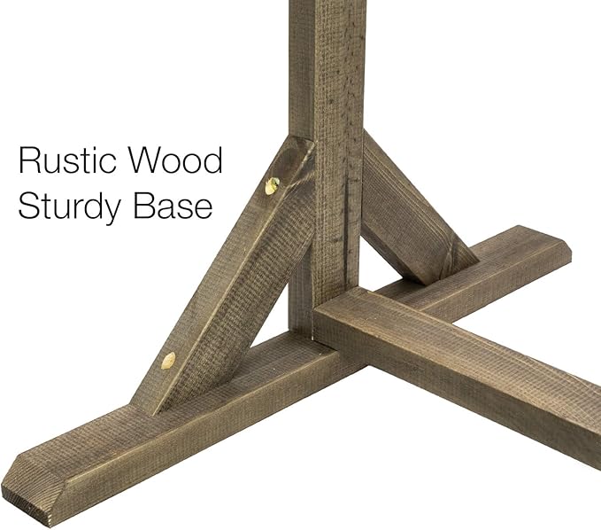 Rustic Handcrafted Chalkboard Sign: Uniquely Designed Wooden Sidewalk Sign Message Board with Double Sided Display. Alternative to A-Frame & Sandwich Board Signs. Use Chalk or Liquid Chalk Markers.