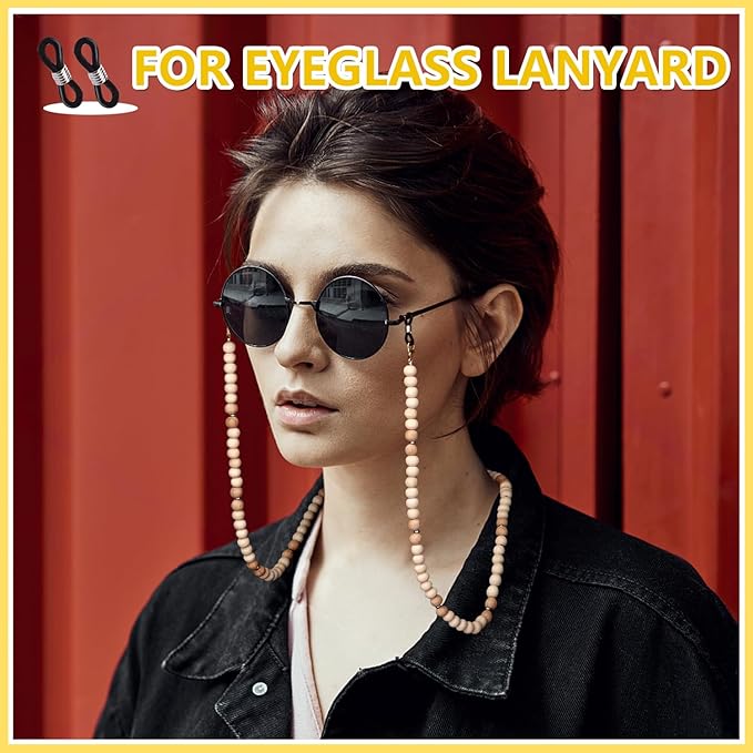 Teacher Lanyard with Id Holder, Cute Lanyards for Id Badges Keys, Retractable Natural Wooden Beaded Lanyard for Women, Stylish