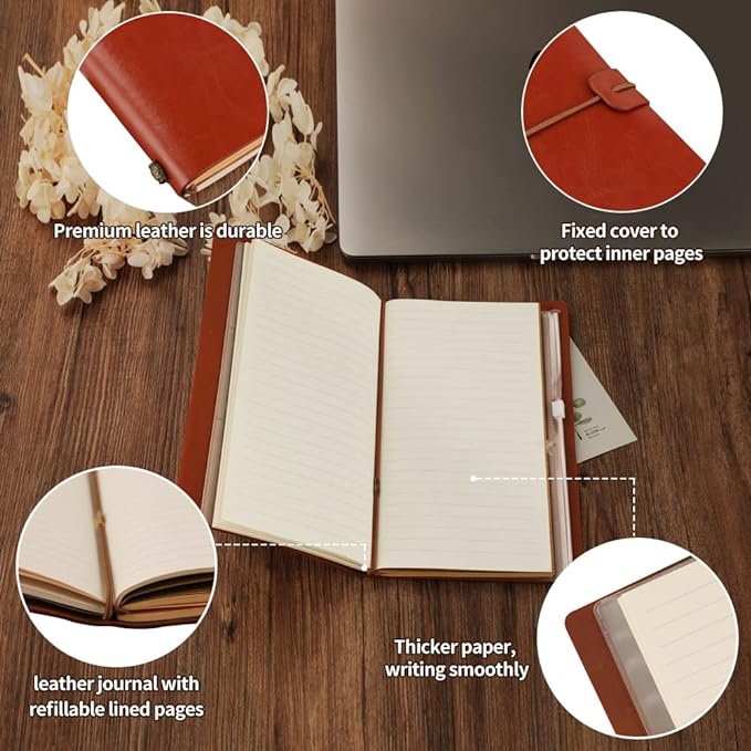 Memorial Gifts for Loss of Mother, Refillable Travel Photo Diary Journal Bereavement Gift, Letters to My Mom in Heaven Those We Love Don't Go Away Sympathy Gifts for Loss of Mom