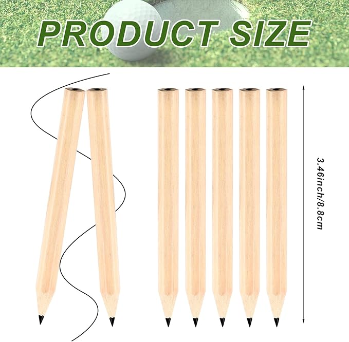 Yexiya Golf Pencils Bulk Half 2 HB 3.5 Pre Sharpened Hexagonal Yellow Wood Mini Pencils for Kids School Classroom Baby Shower Bridal Wedding Office Supplies(4000 Pcs)