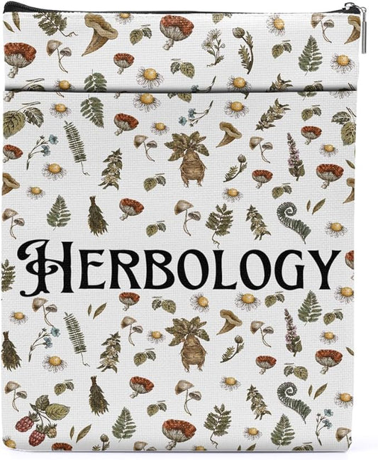 Magic Stuff Herbology Magic Book Sleeve Gardening Book Cover Book Lovers Gifts Book Club Gifts Wizard Book Protector Book Gifts for Readers Women Plant Lovers Magic Lover Graduation Birthday Gifts