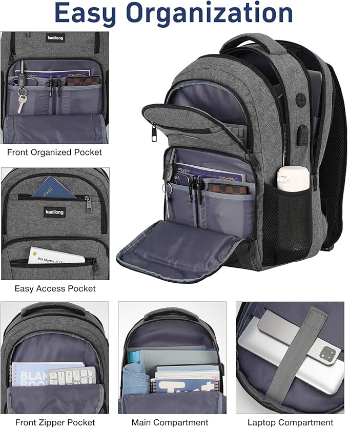 Backpacks Men Bookbag School Bags for Boys Teenager,Computer Backpack Sturdy with 15.6 Inch Laptop Compartment & USB Charging Port,Morrales Mochilas Hombres for Workout College Middle School