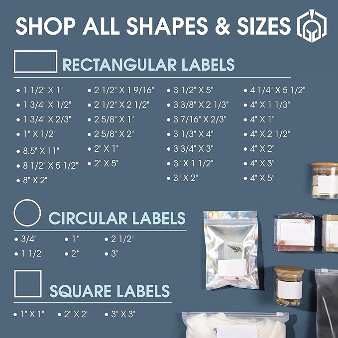 3 1/2" X 5" Matte White Printable Labels Compatible with Inkjet and Laser Printers - 250 Sheets, 1000 Stickers for Shipping, Mailing, and Organization - Spartan Industrial