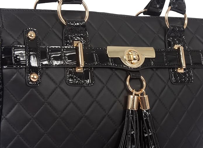 JKM and Company Alligator Compatible With Computer iPad, Laptop Tablet Rolling Tote Bag Briefcase Carryall Bag