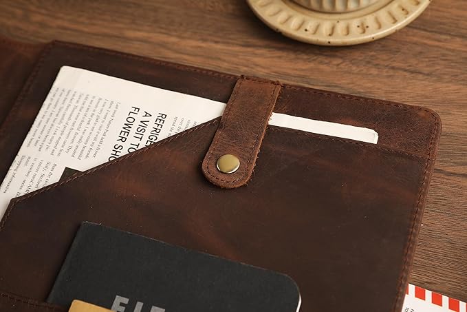 Personalized Leather Portfolio for Lefty, Engraved Leather Clipboard Portfolio Binder, Custom Leather Padfolio Leather Legal Portfolio, Christmas Gift for Him/Her (Clipboard, Khaki-Custom)