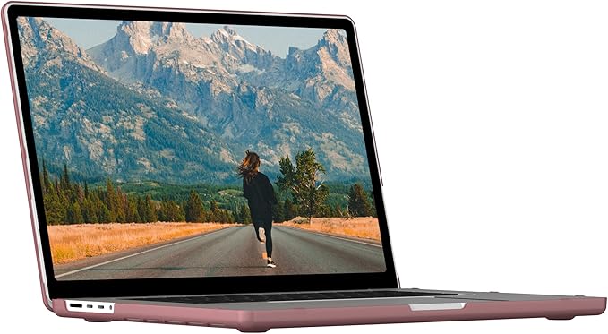 [U] by UAG Designed for MacBook Pro 16 inch Case 2021-2024 M4 M3 Max/Pro (A2991 A3403 A3186) Scratch Resistant Touch ID Dropproof Protective DOT Laptop Cover, Translucent Abuergine