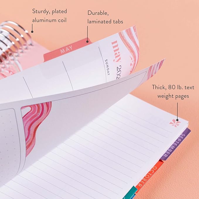 Erin Condren 12-Month Spiral Life Planner (Jan 2025 - Dec 2025) | 7x9 Weekly Planner with Monthly Calendars | Bold Blooms Covers, Evolve Interior, Vertical Layout, Platinum Coil