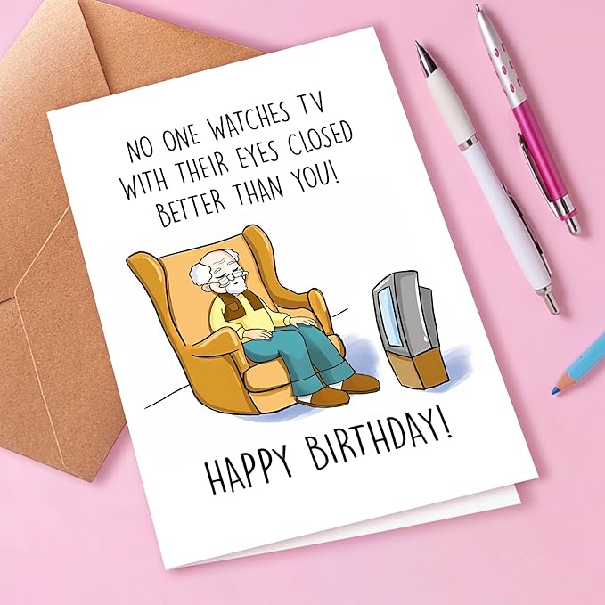 Funny Happy Birthday Card For Dad Grandpa, Humorous Birthday Card, Old Age Birthday Card, Getting Older Birthday Card For Husband, Funny Getting Older Birthday Card for Friend