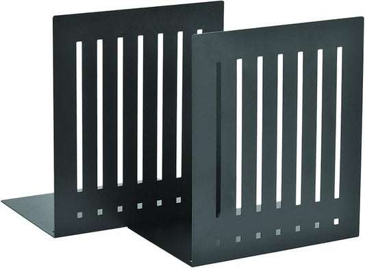 STEELMASTER by BankSupplies 10-Inch Heavy Duty Bookends | Scratch Resistant Finish | Heavy Gauge Material | Non-Slip Padded Base Protection | For Office, Bookshelves, Binders & Books