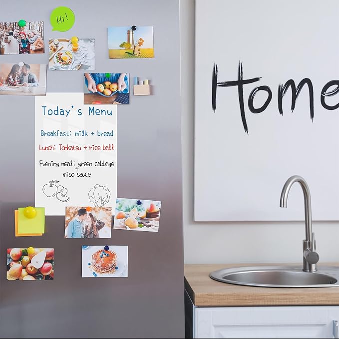 Dry Erase Adhesive Whiteboard Paper, 36" x 47" Stick on Magnetic Contact White Board Sticker on Wall for School, Office, Kitchen Fridge, Kids Drawing