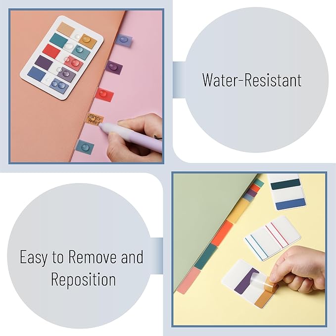 Mr. Pen- Sticky Index Tabs, 500 Pcs, 21 Sets, Colorful Sticky Tabs for Notebooks, Page Markers, Page Tabs for Binders, Page Tabs Sticky Tabs for Books, Notebook Tabs, Book Sticky Tabs for Notebooks