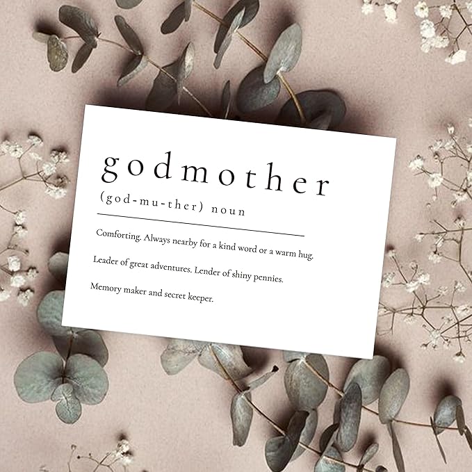 Will You Be My Godmother, God Mother's Proposal Card Gifts with Envelope, Cute Gifts for Godmother On Wedding Day.（Godmother A）