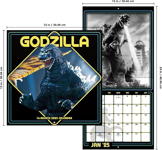2025 Godzilla - Classic Wall Calendar & Magnetic Frame