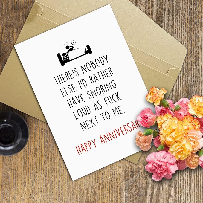 Ziwenhu Funny Anniversary Card, Gift for Couple, Happy Anniversary Card for Her Him, Naughty Anniversary Card for Couple