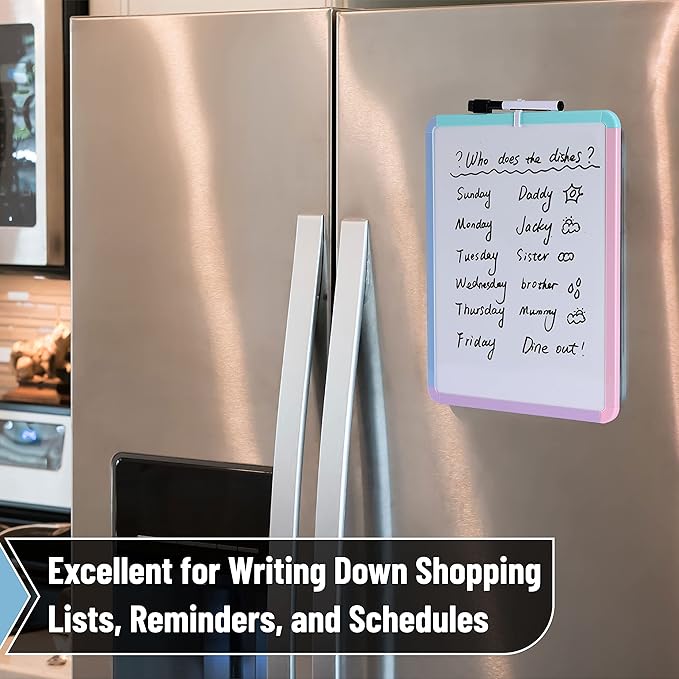 Mr. Pen- Dry Erase Board, 14' x 11', Black Dry Erase Marker, Colorful Frame, Mini White Board for Kids & Students