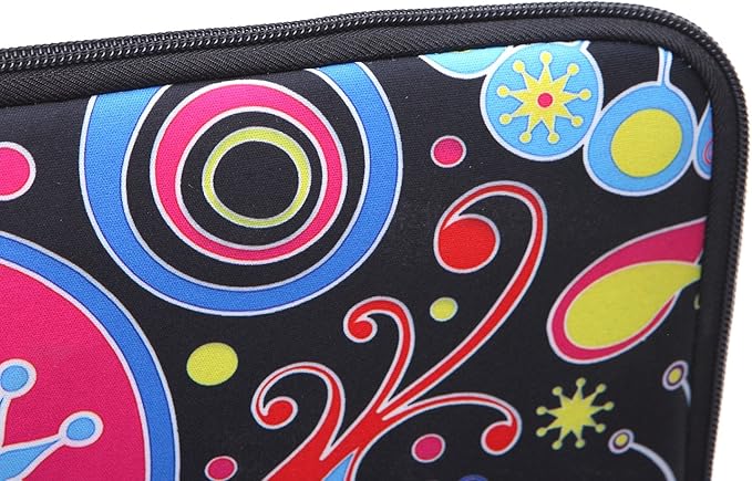 YIDA 13.3-Inch to 14-Inch Laptop Sleeve Case Neoprene Carrying Bag with Hidden Handles for MacBook/Notebook/Ultrabook/Chromebooks (Classic Colorful)