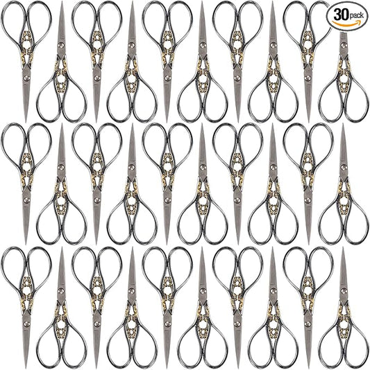 JubileeYarn Scrollwork Embroidery Scissors - Silver - 30 Scissors