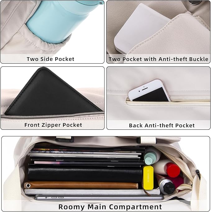 Lovvento Shoulder Messenger Bag for Men - Women Laptop Bag 15.6 inch Satchel Bags Mens Canvas Crossbody Tote Bags