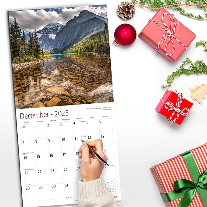 RED EMBER Select - Untamed & Scenic Rocky Mountains 2025 Wall Calendar 12 Month | 12" x 24" Open | Thick & Sturdy Paper | Giftable | Calendar 2025
