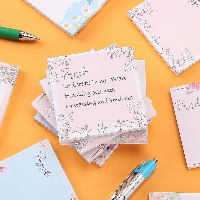 Mr. Pen- Floral Sticky Notes, 3'x3', 12 Pads, Aesthetic Colorful Sticky Notes in Bulk