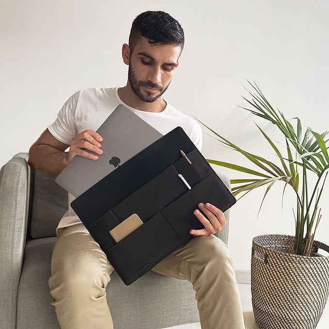 Beblau 3-in-1 Sleeve Bag, Laptop & Tablet Portfolio | Portable Tech & Desktop Organizer | Laptop Carrying Case | MacBook Air/Pro, Lenovo, HP, Dell, Asus Notebook..Up to 13" Gift