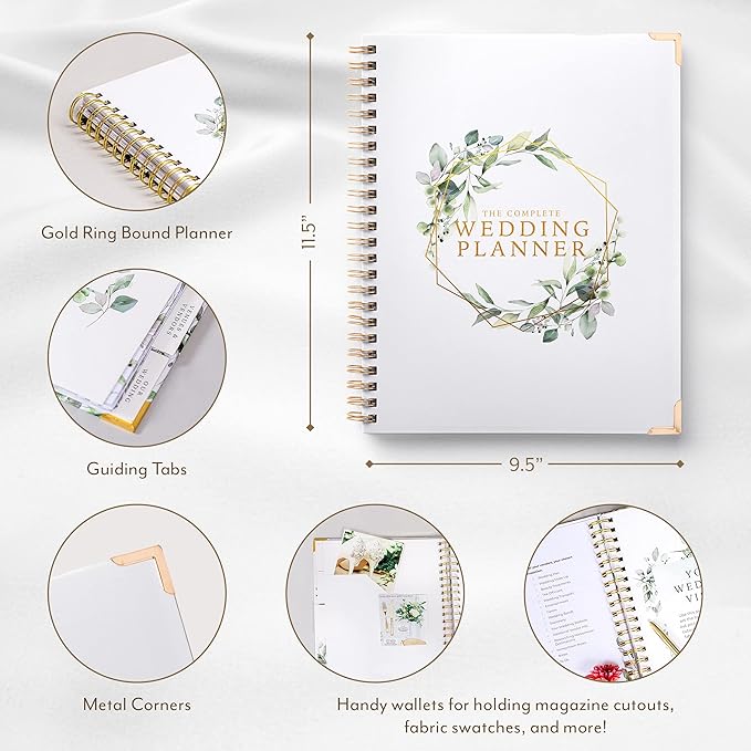 Your Perfect Day Wedding Planner for Bride - Wedding Planning Book and Organizer, Bridal Wedding Planner Book & Binder with Wedding Countdown Calendar (FLORAL)