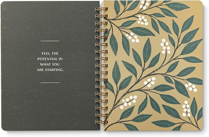 Compendium Spiral Notebook – Good Things Are Always Beginning – A Designer Spiral Notebook with 192 Lined Pages, College Ruled, 7.5”W x 9.25”H