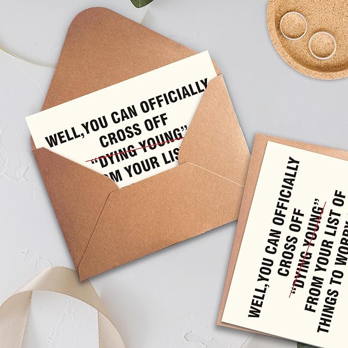 Funny Birthday Cards for Men, Women, Brother, Sister, Dad, Mom, Husband, Friend, and Anyone | Humorous Gifts | Unique Birthday Decoration