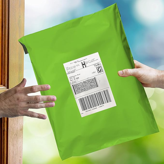 Colored Poly Mailers Pack of: Be creative with your packaging with Colored mailers (Green, 12" x 15.5" pack of 250)