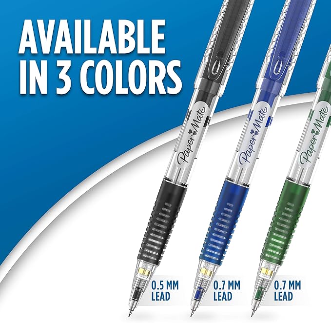 Paper Mate Clearpoint Break-Resistant Mechanical Pencils, 0.7mm, HB 2 Lead