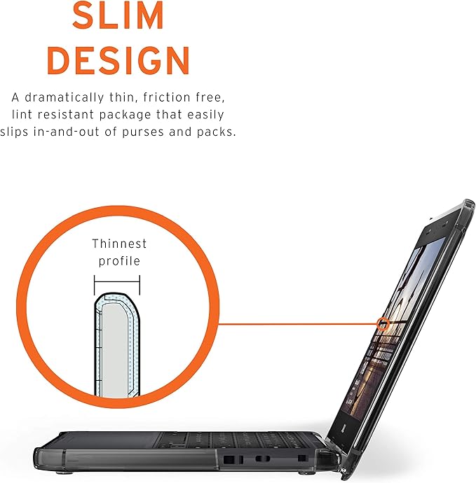 URBAN ARMOR GEAR UAG Compatible for Dell Chromebook 3100/3110 Case Plyo [Ice] Feather-Light Rugged Military Drop Tested Protective Laptop Cover