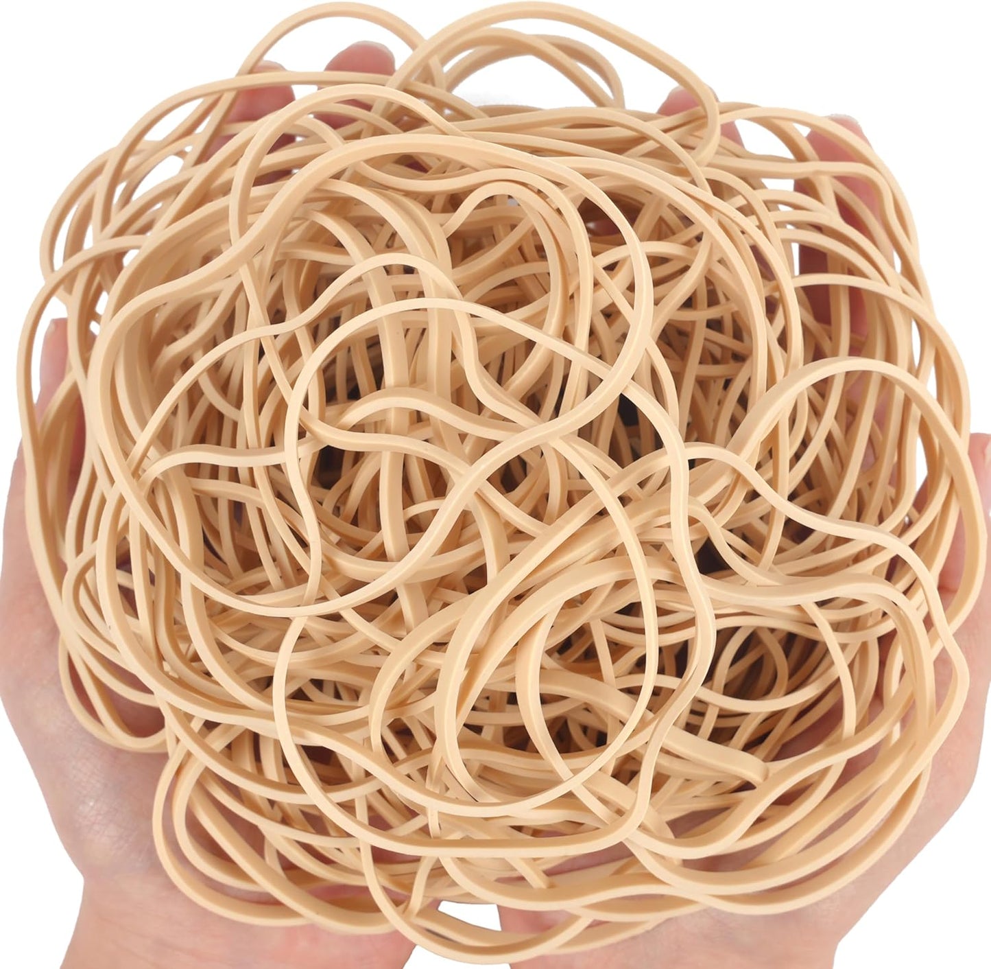 Rubber Bands 150Pcs 4.8inch Big Elastic Rubber Band Beige Large Rubber Bands for Office Supplies File Folders Litter Box (4 4/5" x 1/8")
