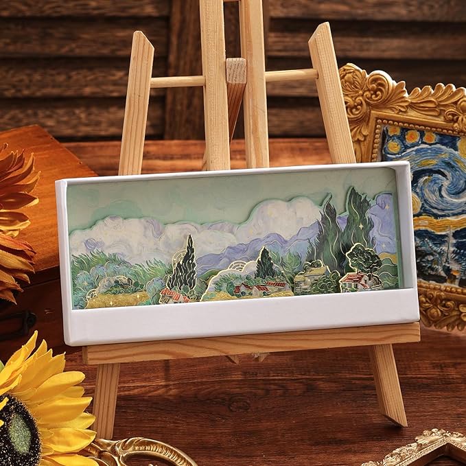 5 Pieces Metal Bookmarks, Golden Hollow Irregular Bookmark Van Gogh Oil Painting Theme Book Mark Bookmarks for Book Lovers Writers Readers Children Teens for Women Adults Teen