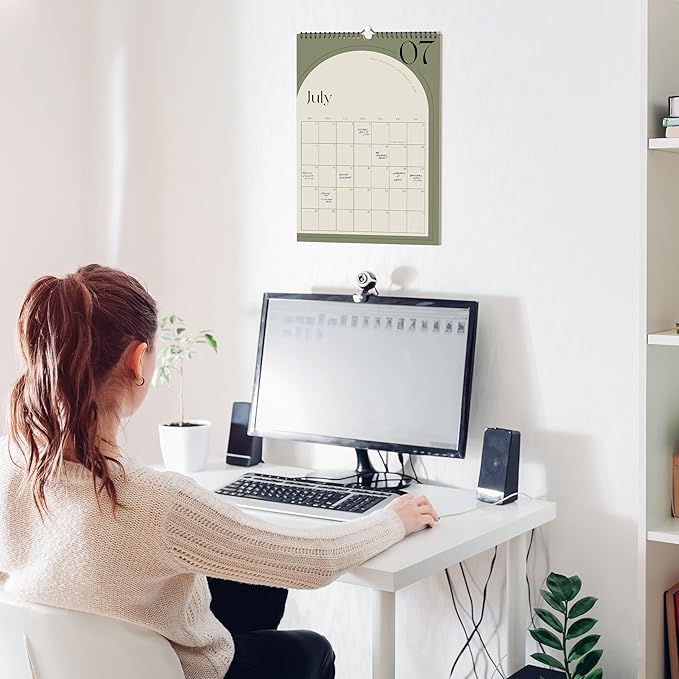 Aesthetic 2025-2026 Wall Calendar - Runs from January 2025 Until July 2026 - The Perfect Wall Hanging Calendar Planner for Easy Organizing