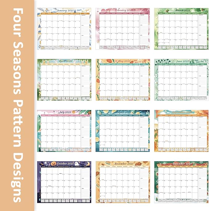 Ospelelf Desk Calendar 2025-2026 Large 22'' x 17'' Calendar 2025 Monthly Desktop Calendar, 18 Month Calendar, Use Jan 2025 - June 2026