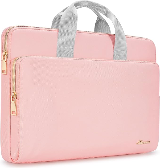 KIZUNA Laptop Sleeve Case 13 Inch Computer Carrying Handbag for 14" MacBook Pro M3 2023/M2 M1 Max /13.6" New MacBook Air M2/14 Lenovo ThinkPad X1 Carbon/Yoga C740 S740 C930/14 IdeaPad Flex 5i, Pink