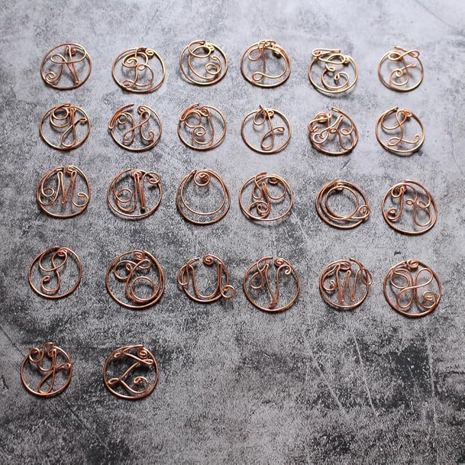 Personalized Initial Copper Bookmark, Set of 5, Handmade Copper Gift for Her, Him, couple on birthday, wedding anniversary, Alphabet Bookmark (E)