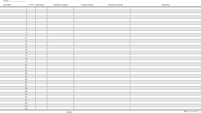 House of Doolittle HOD51607 Combination Lesson Planner & Class Record Book, Acid Free Paper/Leatherette, Blue